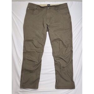 Kuhl Rydr Pants Mens 38x32 Brown Canvas Vintage Patina Dye Outdoor Hiking Trail